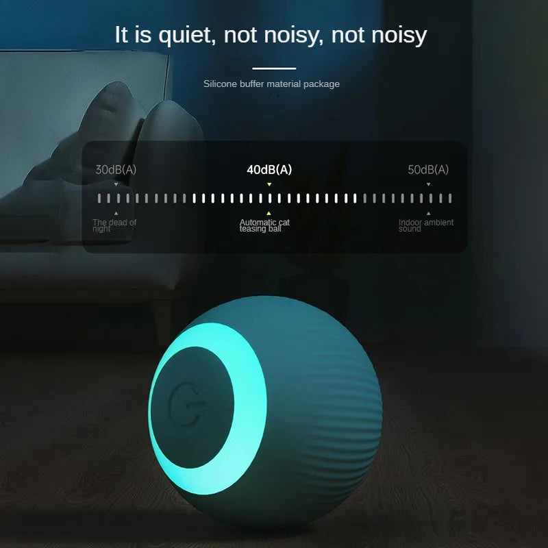 Automatic Moving Cat Toy: Interactive Rechargeable Rolling Ball for Pet Accessories