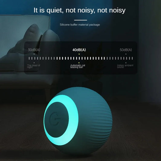 Automatic Moving Cat Toy: Interactive Rechargeable Rolling Ball for Pet Accessories