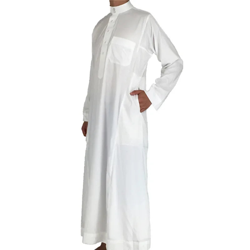 Solid Muslim Men's Robe | Kaftan, Abaya, Jubba & Qamis - Arabic & Pakistani Islamic Fashion