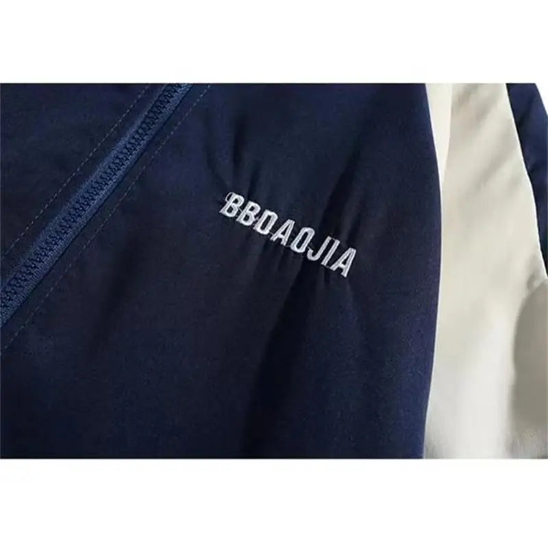 Hip Hop varsity jacket for men and women. Stylish patchwork design with color block. Perfect for spring and autumn fashion