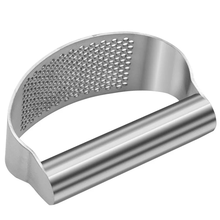 Stainless Steel Garlic Press & Mincer – Manual Kitchen Gadget for Fruits and Vegetables