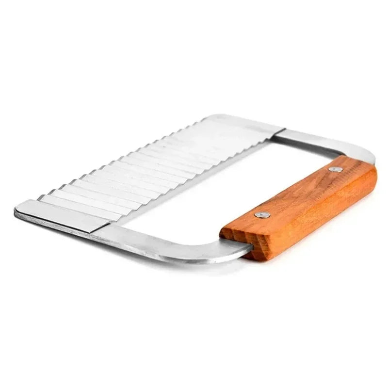 Wavy Potato Cutter - Stainless Steel Crinkle Vegetable Knife