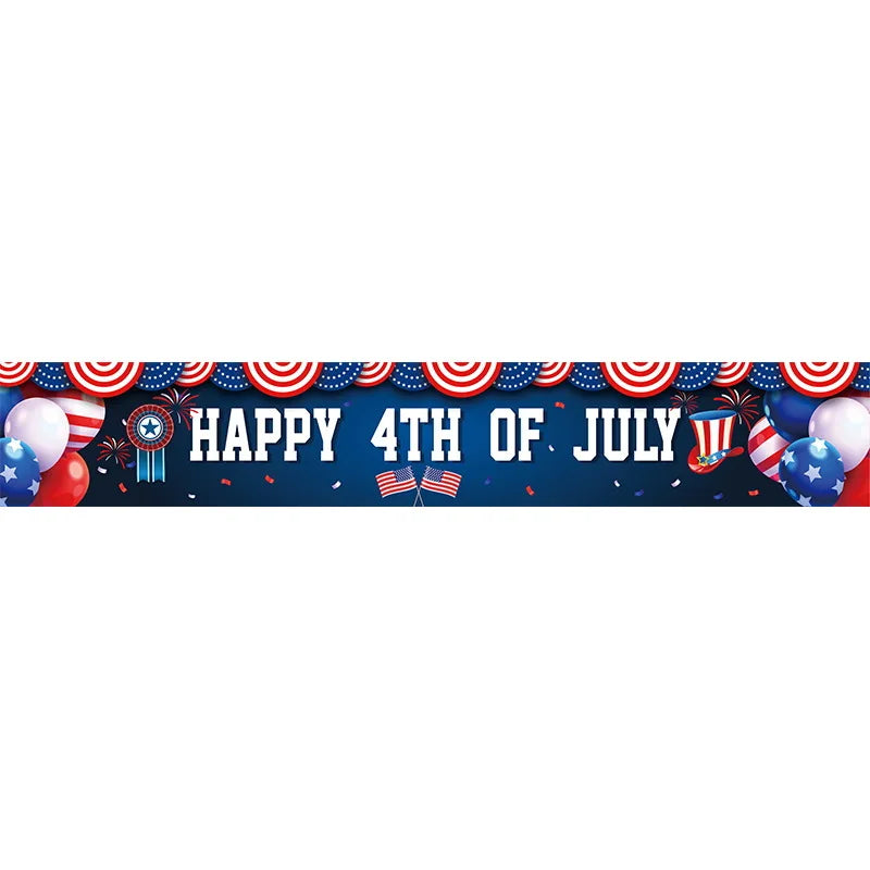 Happy 4th of July Banner Backdrop Independence Day Sign Freedom Banner American Patriotic Party Decor Memorial Day Part Supplies