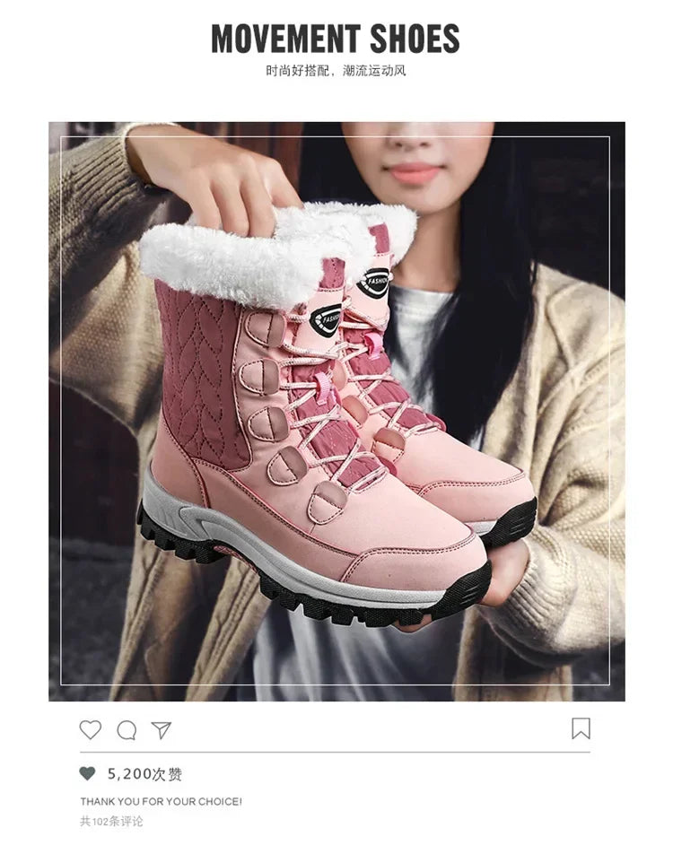 Women's Mid-Calf Winter Boots: Warm Lined, Non-Slip, Fashionable Casual Snow Shoes 2025