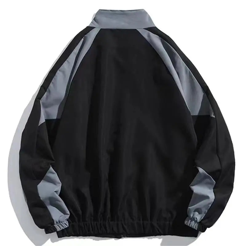 Hip Hop varsity jacket for men and women. Stylish patchwork design with color block. Perfect for spring and autumn fashion