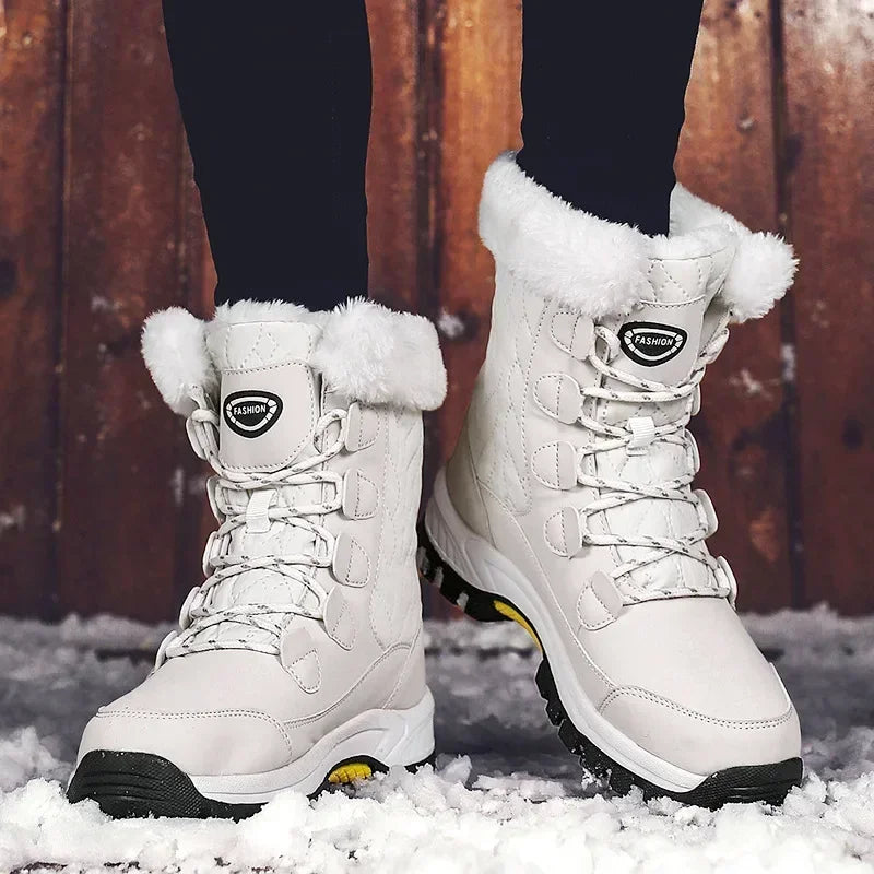 Women's Mid-Calf Winter Boots: Warm Lined, Non-Slip, Fashionable Casual Snow Shoes 2025
