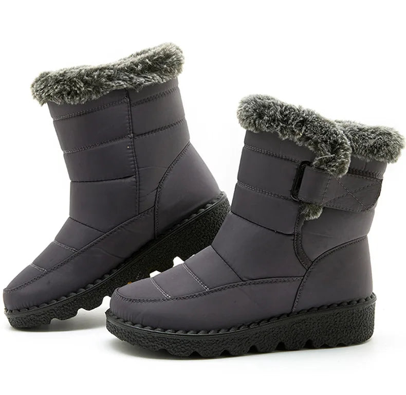 2024 Trend: Women's Winter Boots - Ankle Height, Low Heels, Waterproof, Fur-Lined Snow Boots (Botas Mujer)