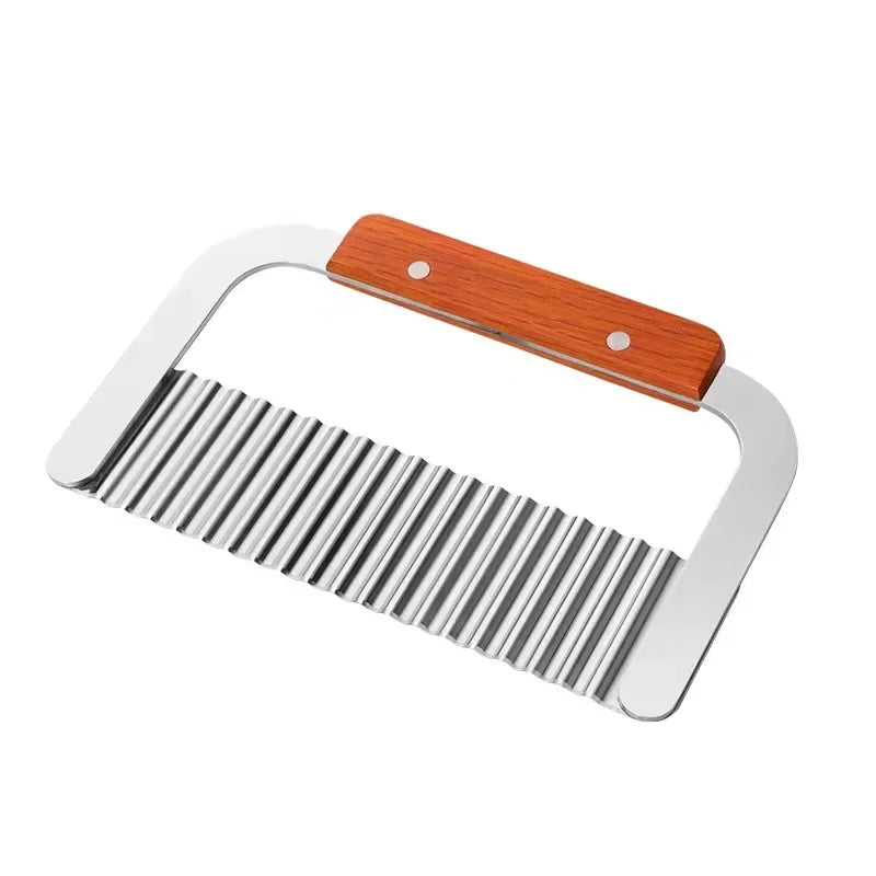 Wavy Potato Cutter - Stainless Steel Crinkle Vegetable Knife