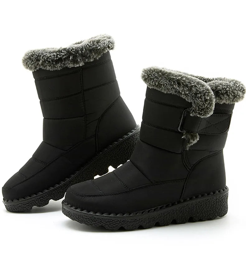 2024 Trend: Women's Winter Boots - Ankle Height, Low Heels, Waterproof, Fur-Lined Snow Boots (Botas Mujer)