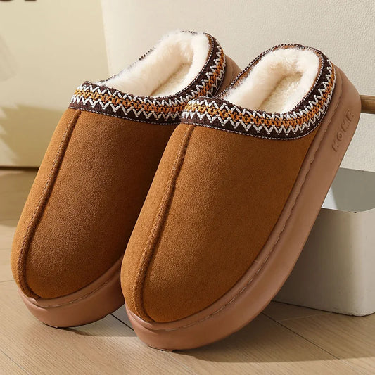Winter 2024 Women's Fluffy Slippers | Soft Non-Slip Thick Plush Indoor Clogs for Casual Wear