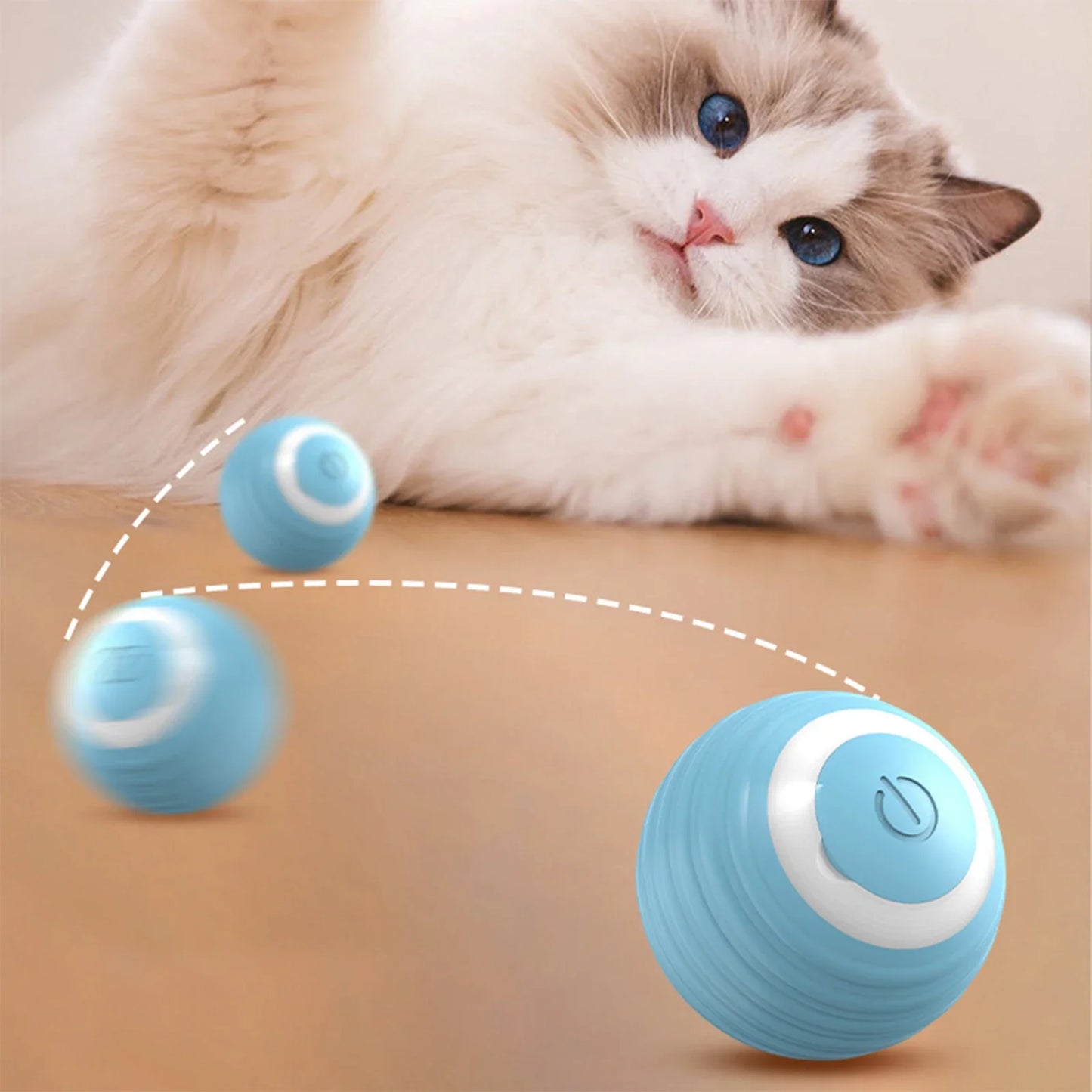 Automatic Moving Cat Toy: Interactive Rechargeable Rolling Ball for Pet Accessories