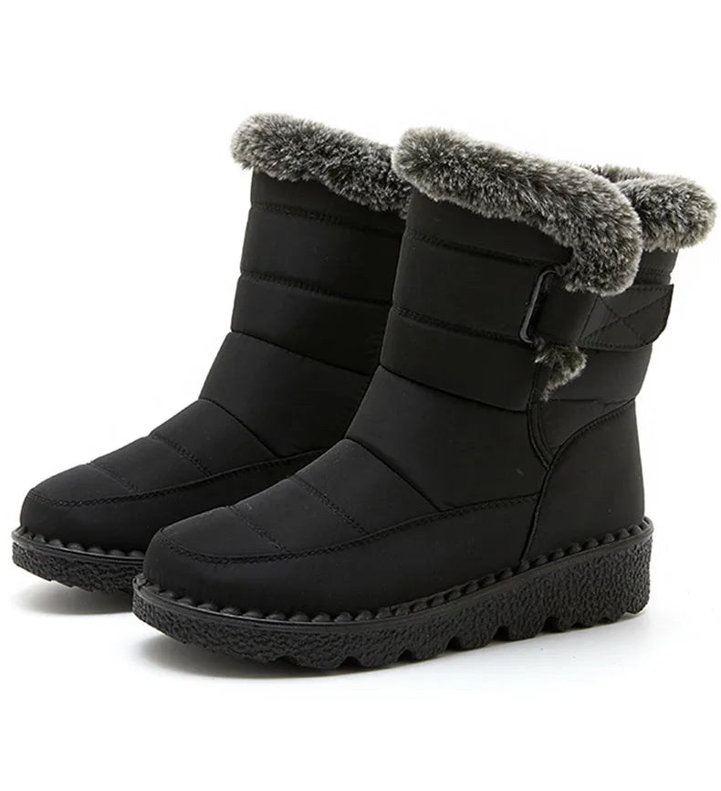 2024 Trend: Women's Winter Boots - Ankle Height, Low Heels, Waterproof, Fur-Lined Snow Boots (Botas Mujer)