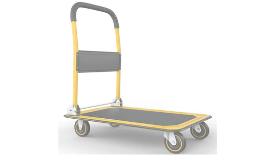 Heavy-Duty Foldable Push Cart Dolly | 660 lbs Capacity Collapsible Moving Platform Hand Truck with Swivel Wheels