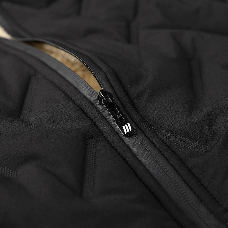 Winter Jacket Men Thermal Lined Thick Warm Fleece Jacket 2023 New Male Coat Turn Down Collar Parkas Korean Outerwear Mens Jacket