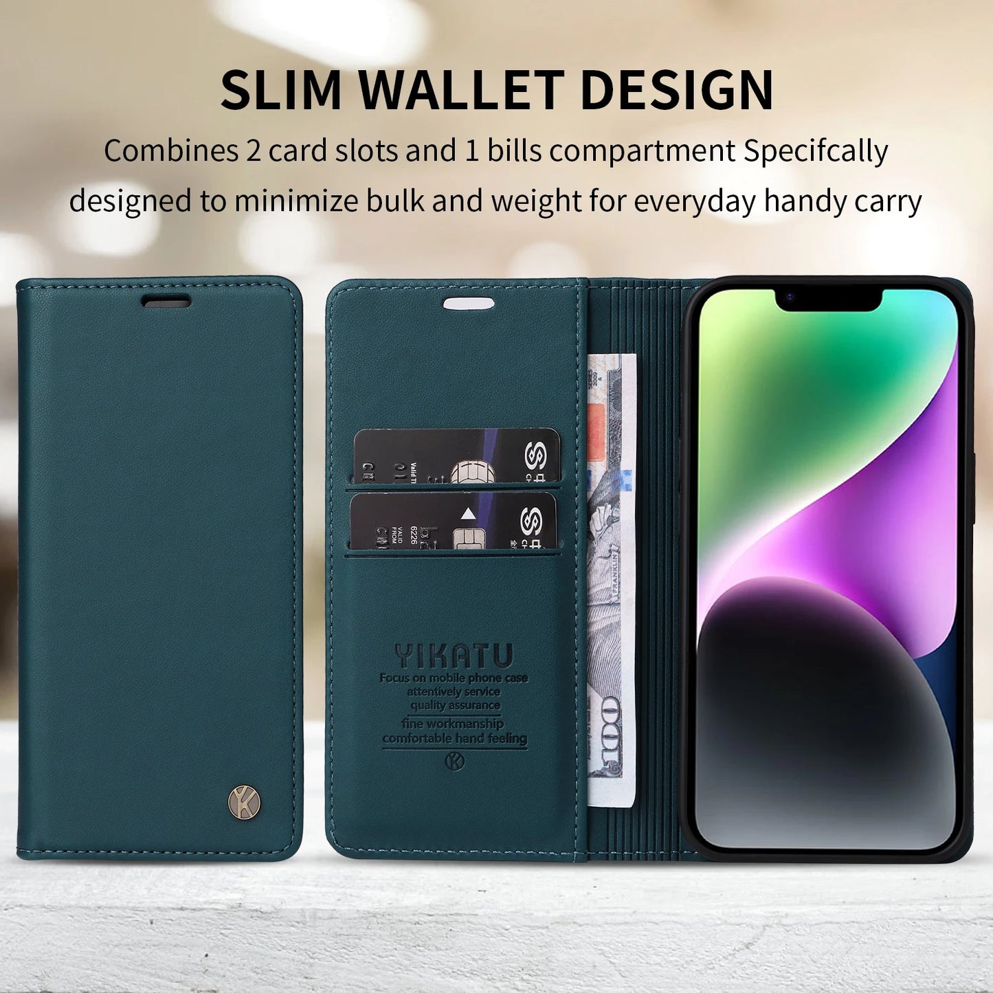 Magnetic Flip Wallet Leather Case for iPhone 17 / 16 / 15 / 14 / 13 / 12 / 11 Series – Multi‑Functional Kickstand Card Holder Cover