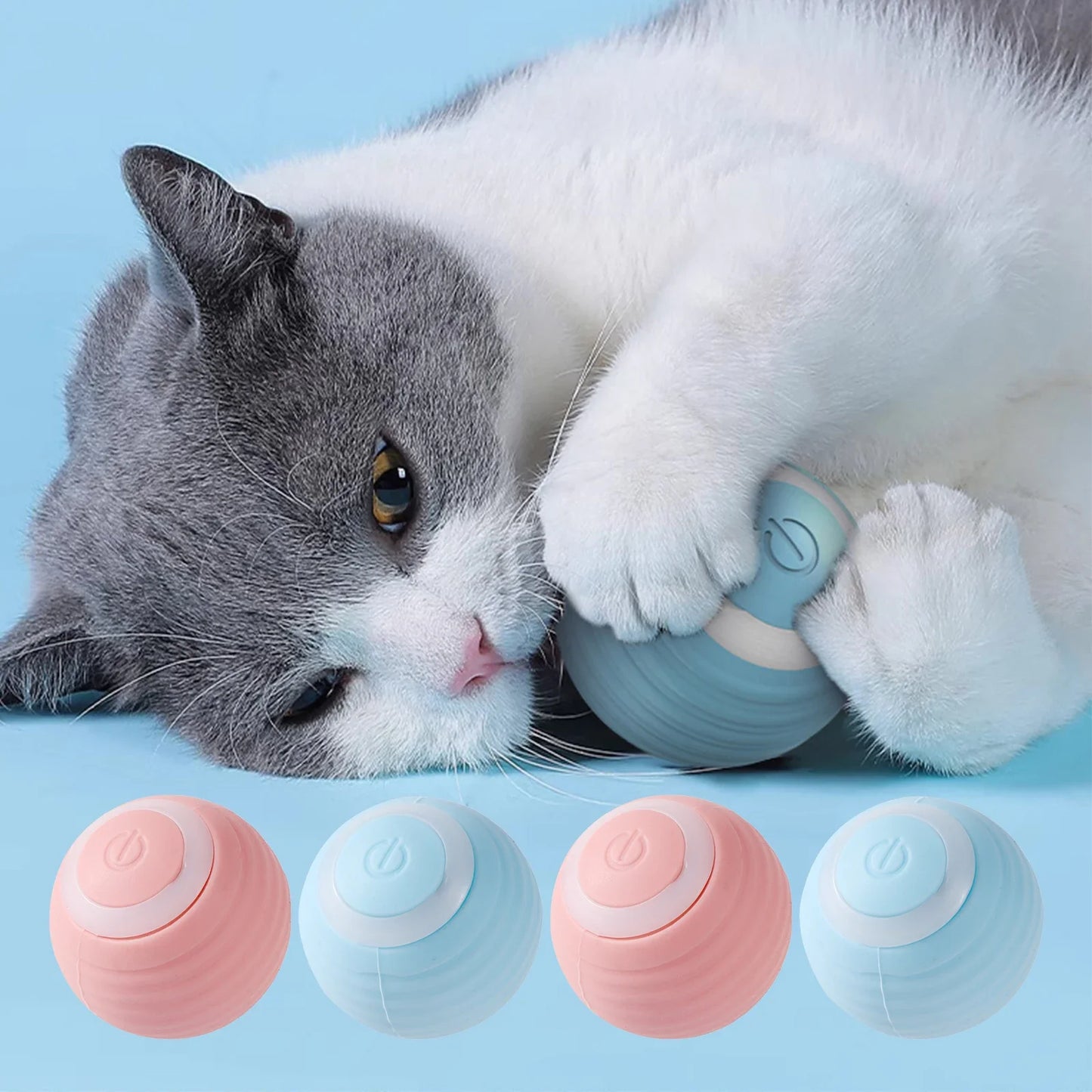 Automatic Moving Cat Toy: Interactive Rechargeable Rolling Ball for Pet Accessories