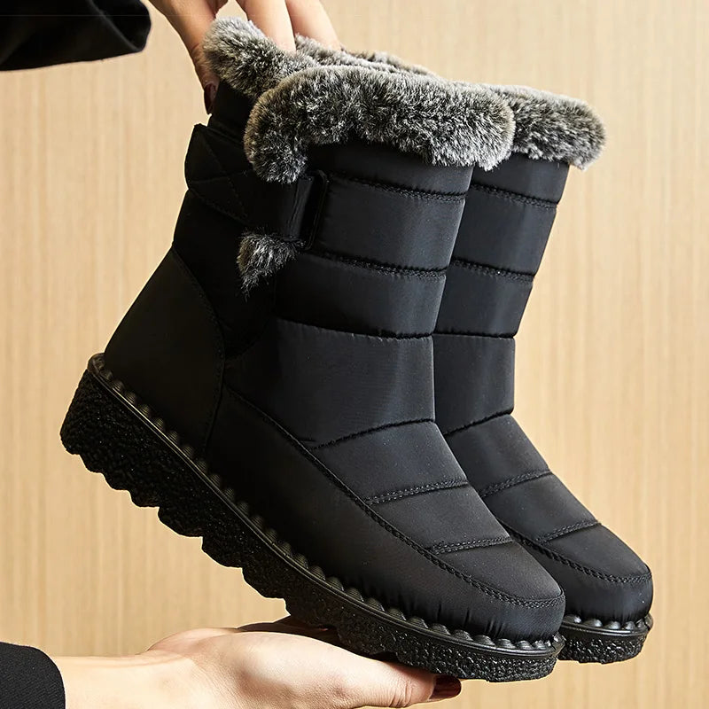 2024 Trend: Women's Winter Boots - Ankle Height, Low Heels, Waterproof, Fur-Lined Snow Boots (Botas Mujer)
