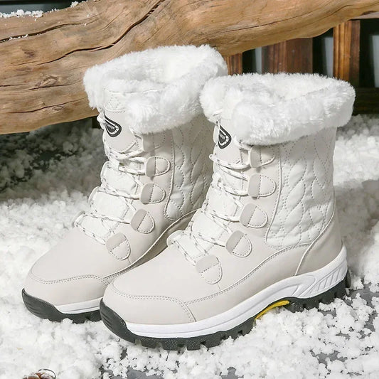Women's Mid-Calf Winter Boots: Warm Lined, Non-Slip, Fashionable Casual Snow Shoes 2025