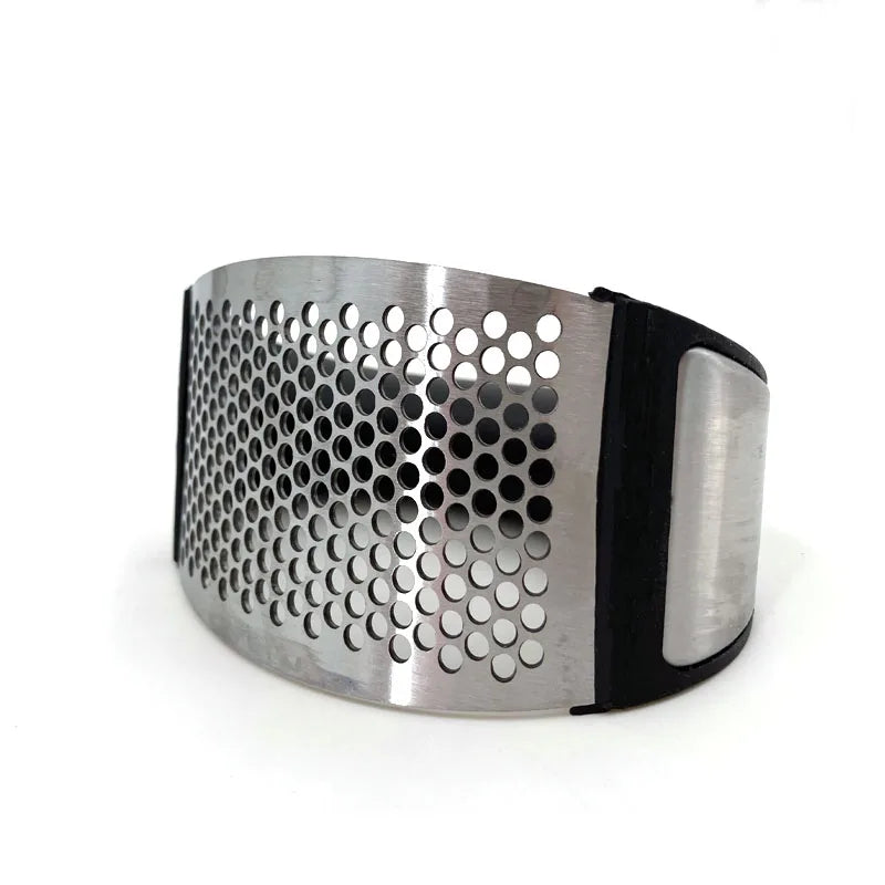 Stainless Steel Garlic Press & Mincer – Manual Kitchen Gadget for Fruits and Vegetables