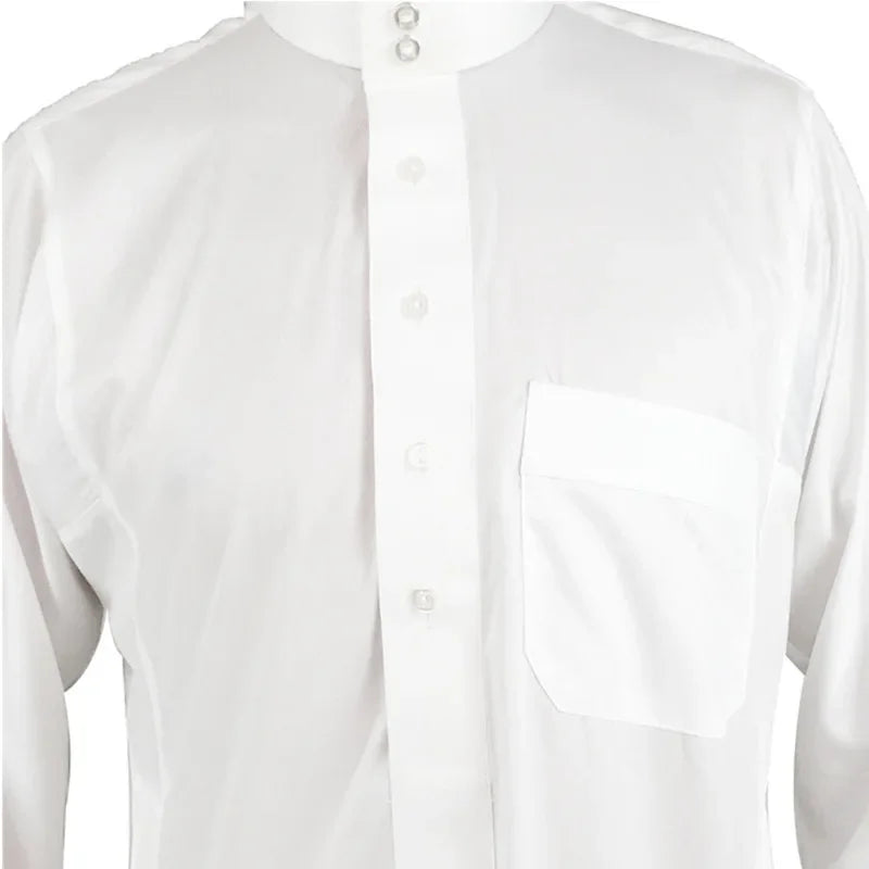Solid Muslim Men's Robe | Kaftan, Abaya, Jubba & Qamis - Arabic & Pakistani Islamic Fashion