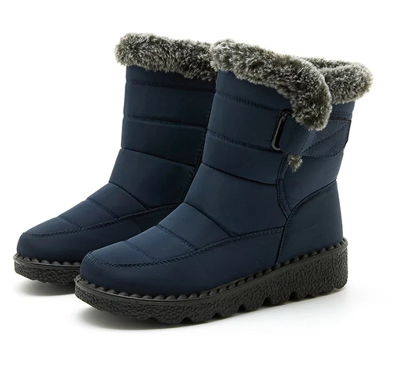 2024 Trend: Women's Winter Boots - Ankle Height, Low Heels, Waterproof, Fur-Lined Snow Boots (Botas Mujer)
