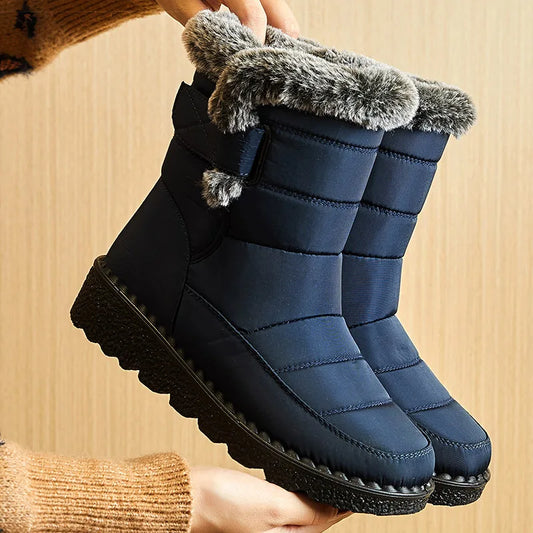 2024 Trend: Women's Winter Boots - Ankle Height, Low Heels, Waterproof, Fur-Lined Snow Boots (Botas Mujer)