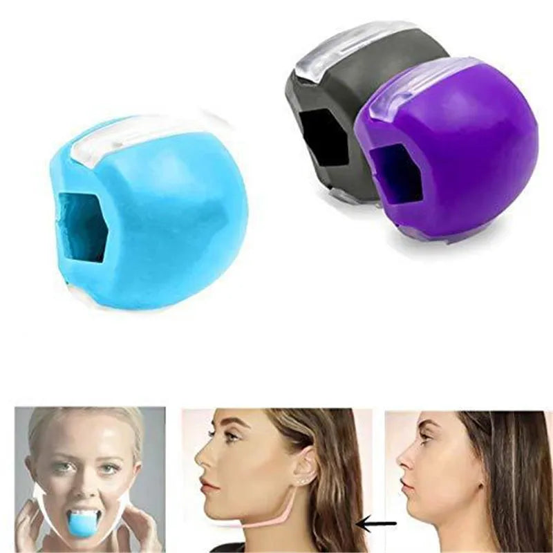 Silica Gel Face Fitness Ball - Jaw Exerciser and Facial Toner for Reducing Double Chin, Relaxation, Gym Fitness Training, and Jawline Simulation