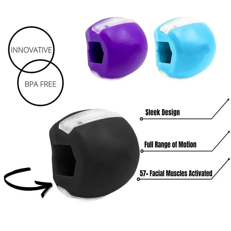 Silica Gel Face Fitness Ball - Jaw Exerciser and Facial Toner for Reducing Double Chin, Relaxation, Gym Fitness Training, and Jawline Simulation