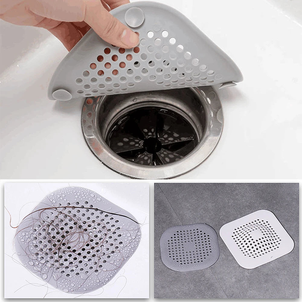 Silicone Hair Catcher and Water Filter for Shower Kitchen and Bathroom Drains