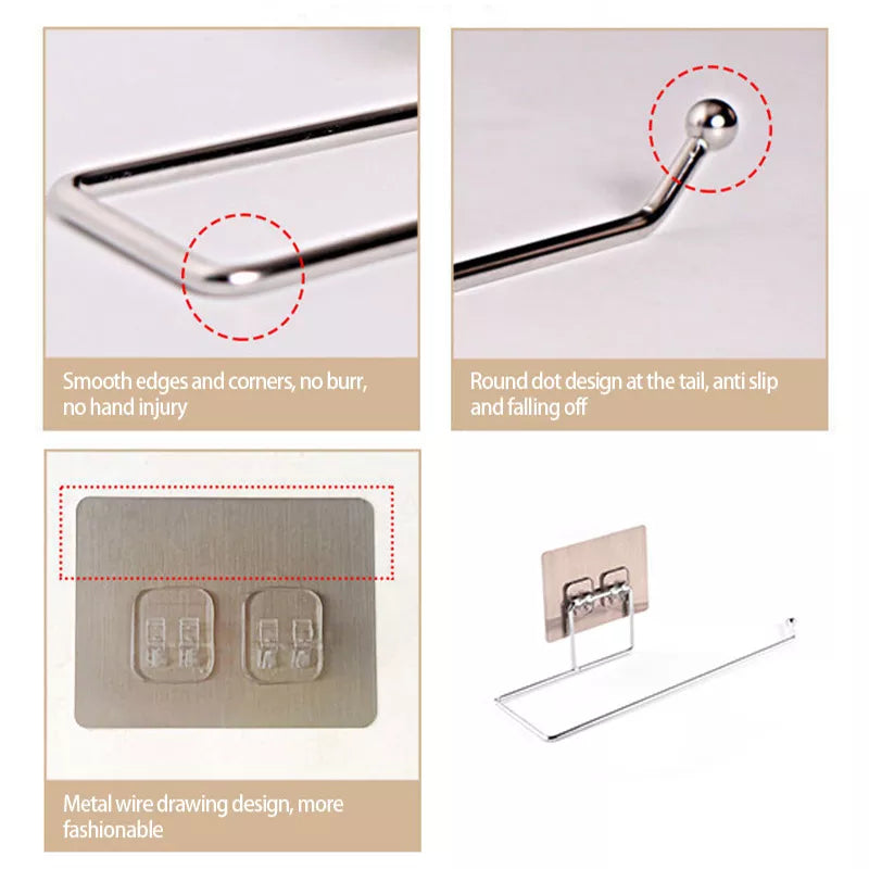 1/2pcs Hanging Toilet Paper & Towel Holder for Bathroom and Kitchen