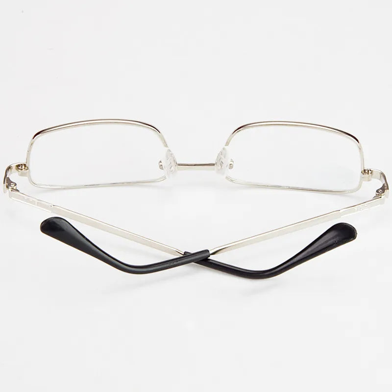 Real Glass Lens Square Reading Glasses - Men and Women Full Frame Presbyopic Eyewear +1.5, +2.0, +2.5 Diopter Anti-Scratch