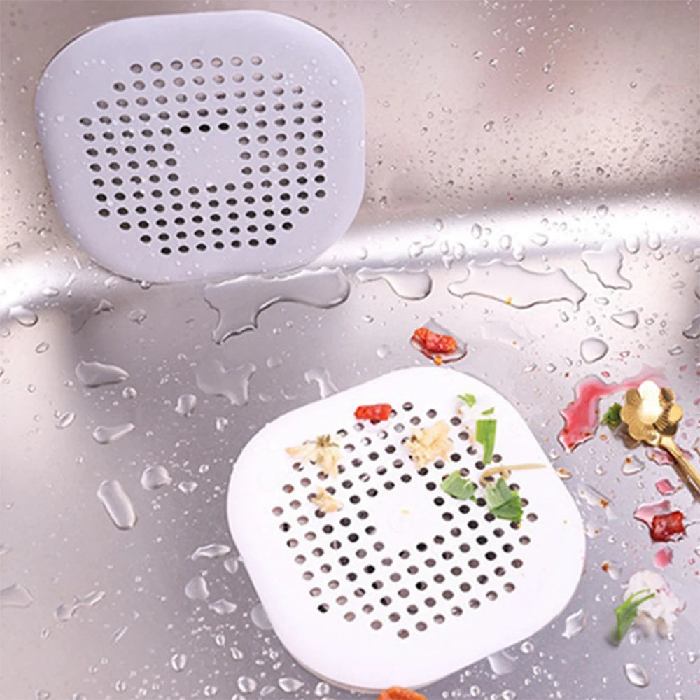 Silicone Hair Catcher and Water Filter for Shower Kitchen and Bathroom Drains