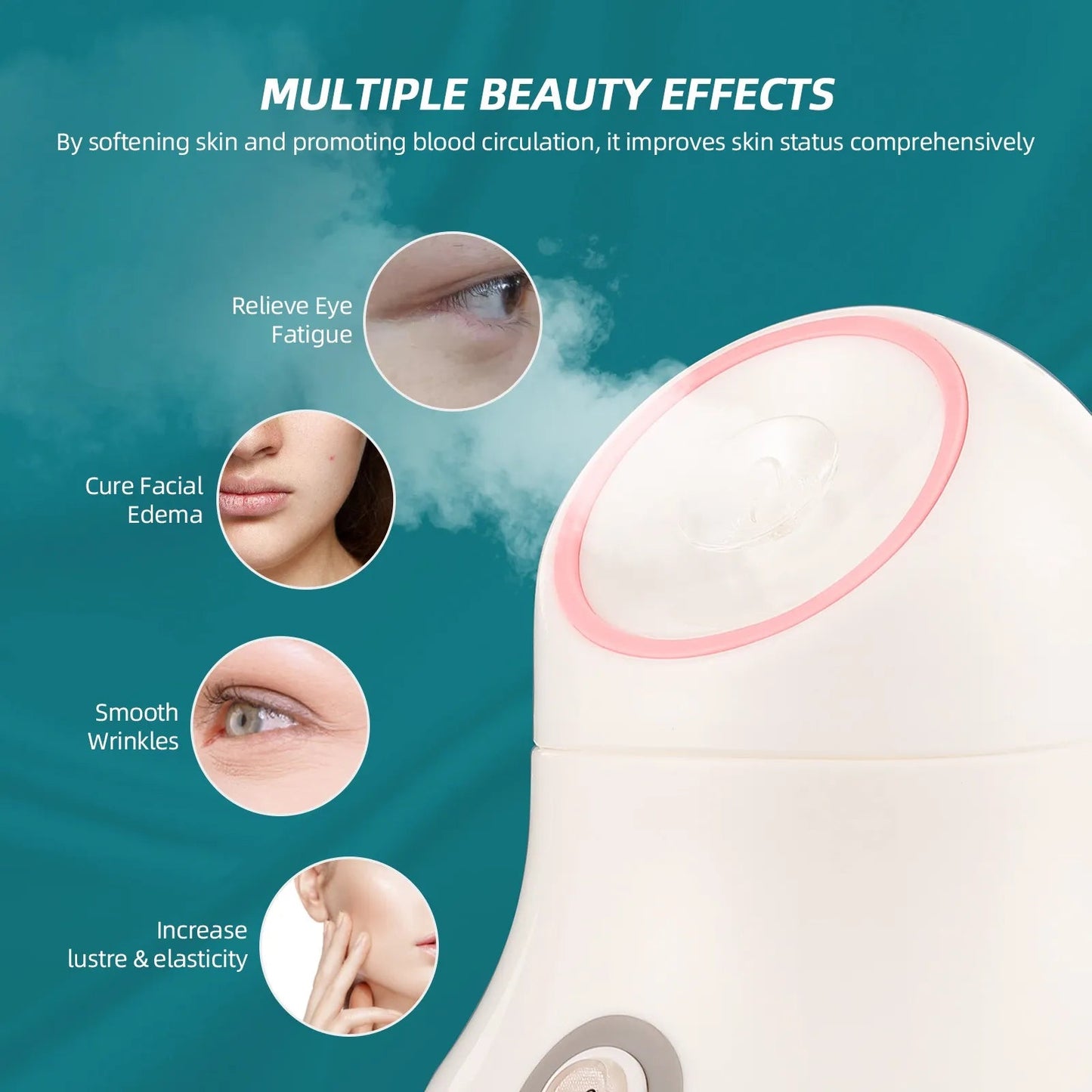 Face Steamer Hot Fog Hot Compress Steamer Nano Mist Heating Sprayer Facial Moisturizing Humidifier Home Care SPA Machine