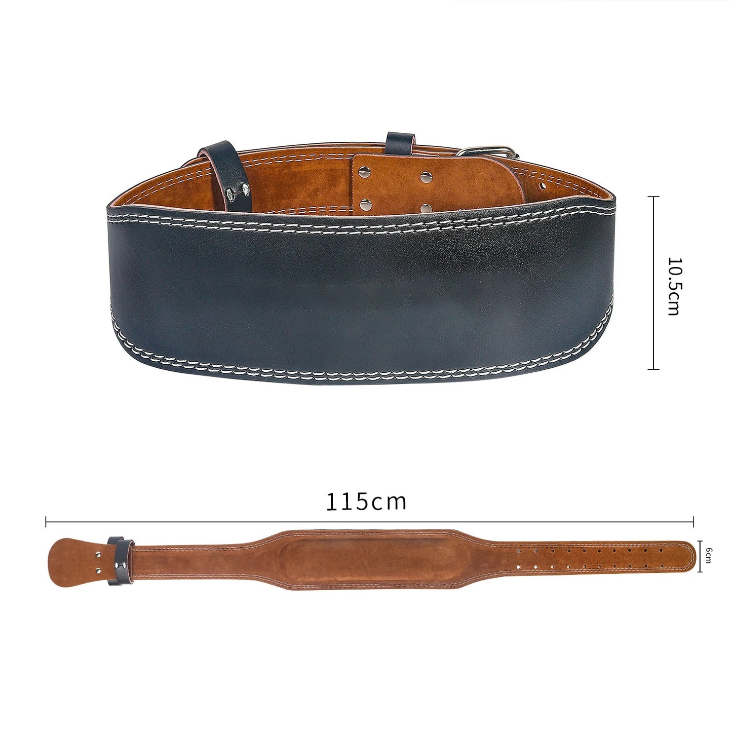 10.5cm Wide Weight Lifting Belts for Men and Women - Provides Back Support for Powerlifting, Cross Training, and Workouts.