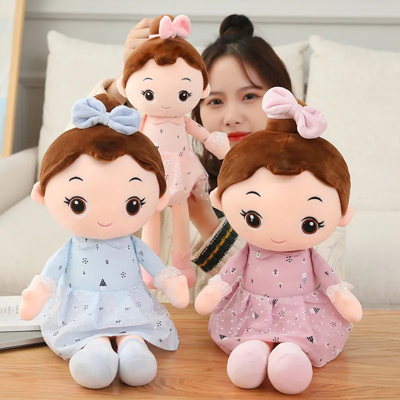 45cm Kawaii Plush Girl Dolls with Rabbit Ear Soft Stuffed Dolls Lovely Plush Toys Girl Toys Kids Birthday Valentine Gift