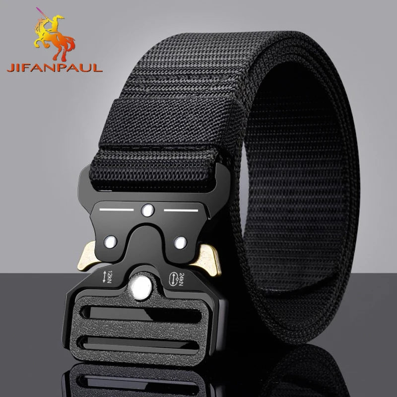 High-Quality Tactical Multi-Function Men's Belt - Marine Corps Canvas & Nylon - Ideal for Outdoor Hunting, Combat, Survival, and More