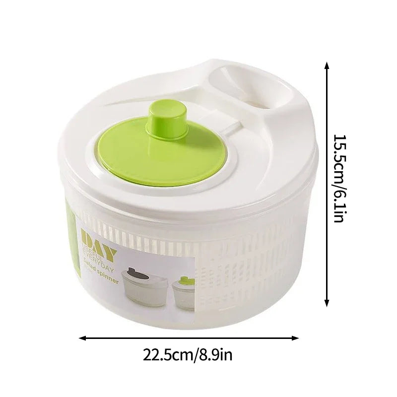 Plastic Manual Vegetable Drier Salad Spinner Lettuce Greens Washer Crisper Strainer Household Kitchen Salad Vegetable Drier Tool