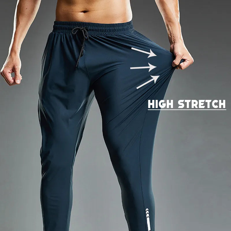 Summer Elastic Men's Running Pants - Ideal for Outdoor Training and Gym. Stay comfortable and stylish with these sweatpants