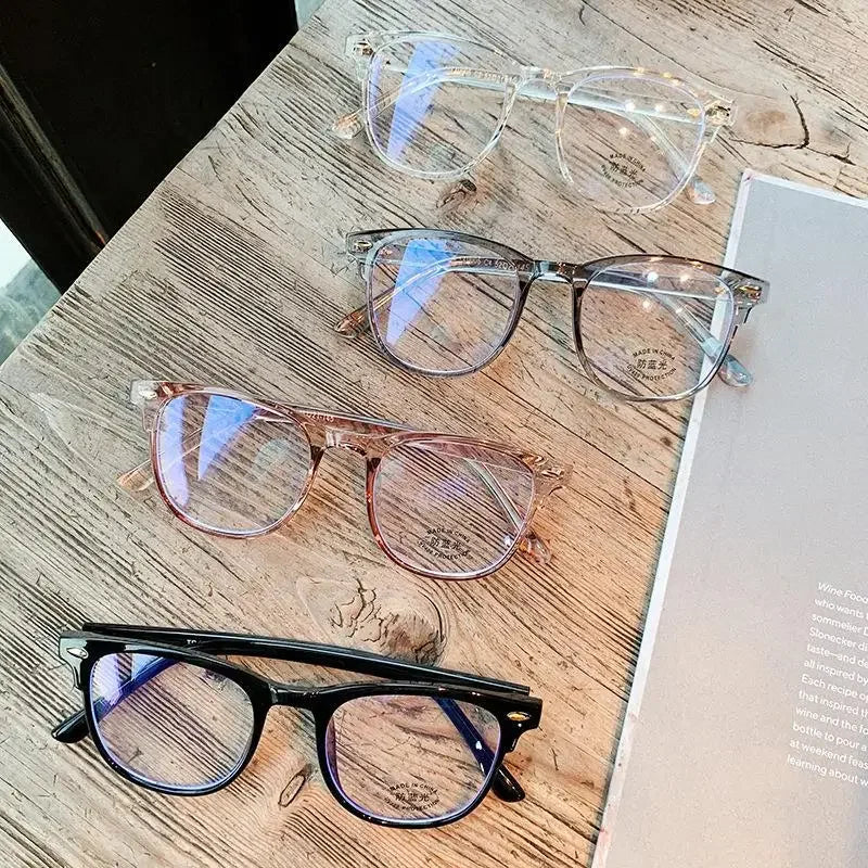 Anti Blue Light Myopia Glasses for Women and Men - Ultralight Clear Transparent Nearsighted Eye Glasses with Diopter from -1.0 to -6.0