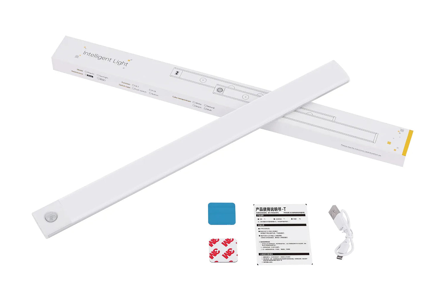 Night Light Motion Sensor - USB LED Wireless Under Cabinet Light for Kitchen, Bedroom, Wardrobe