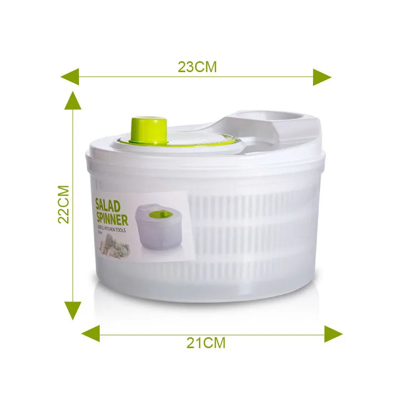 Salad Spinner Lettuce Greens Washer Dryer Drainer Crisper Strainer for Washing Drying Leafy Vegetables Kitchen Tools