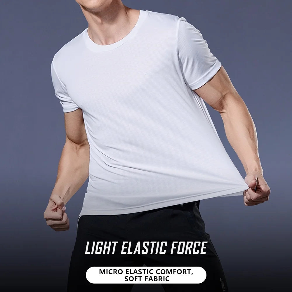 Men's Quick Dry Round Neck T-Shirt for Gym and Sports - Moisture-Wicking, Lightweight