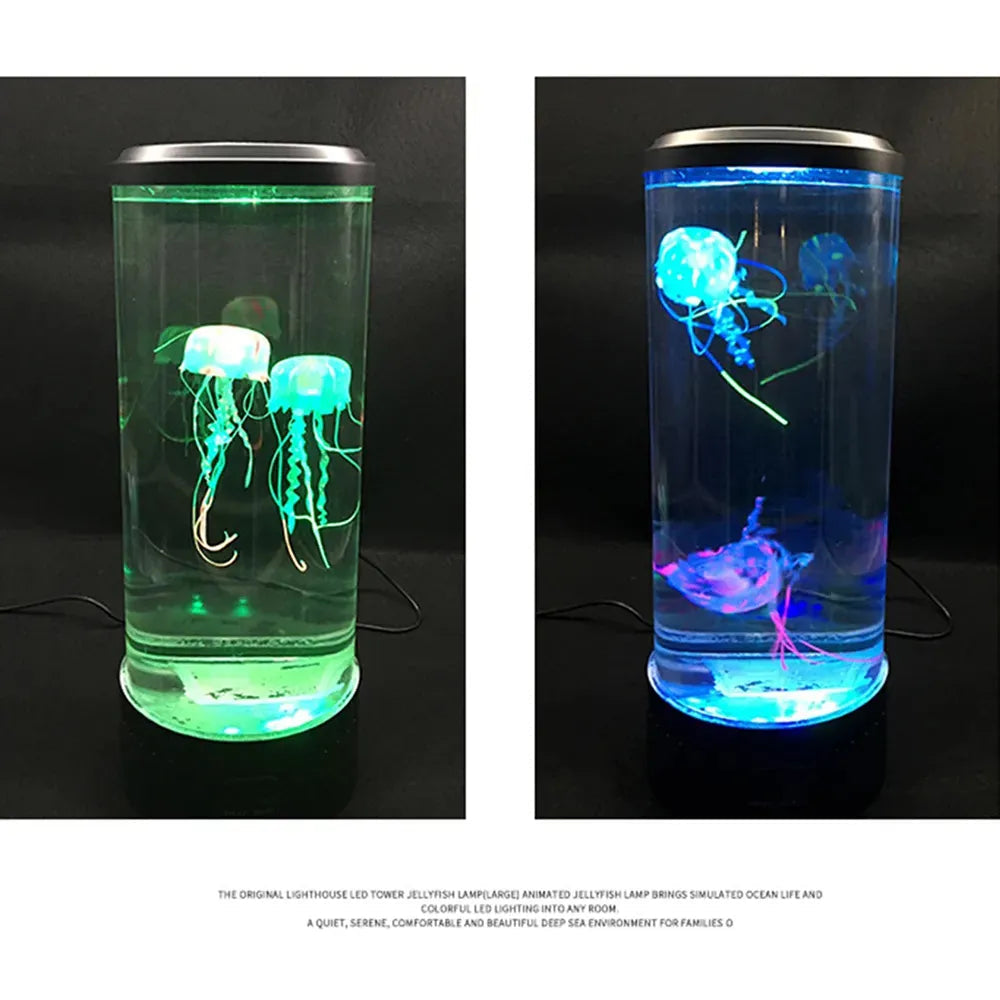 Color Changing Jellyfish Lamp, USB/Battery Powered, Table Night Light, Gift for Children, Home Bedroom Decor, Birthday Present for Boys and Girls
