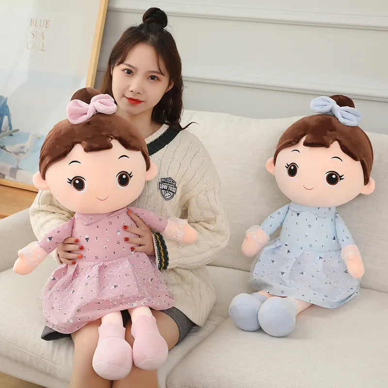 45cm Kawaii Plush Girl Dolls with Rabbit Ear Soft Stuffed Dolls Lovely Plush Toys Girl Toys Kids Birthday Valentine Gift
