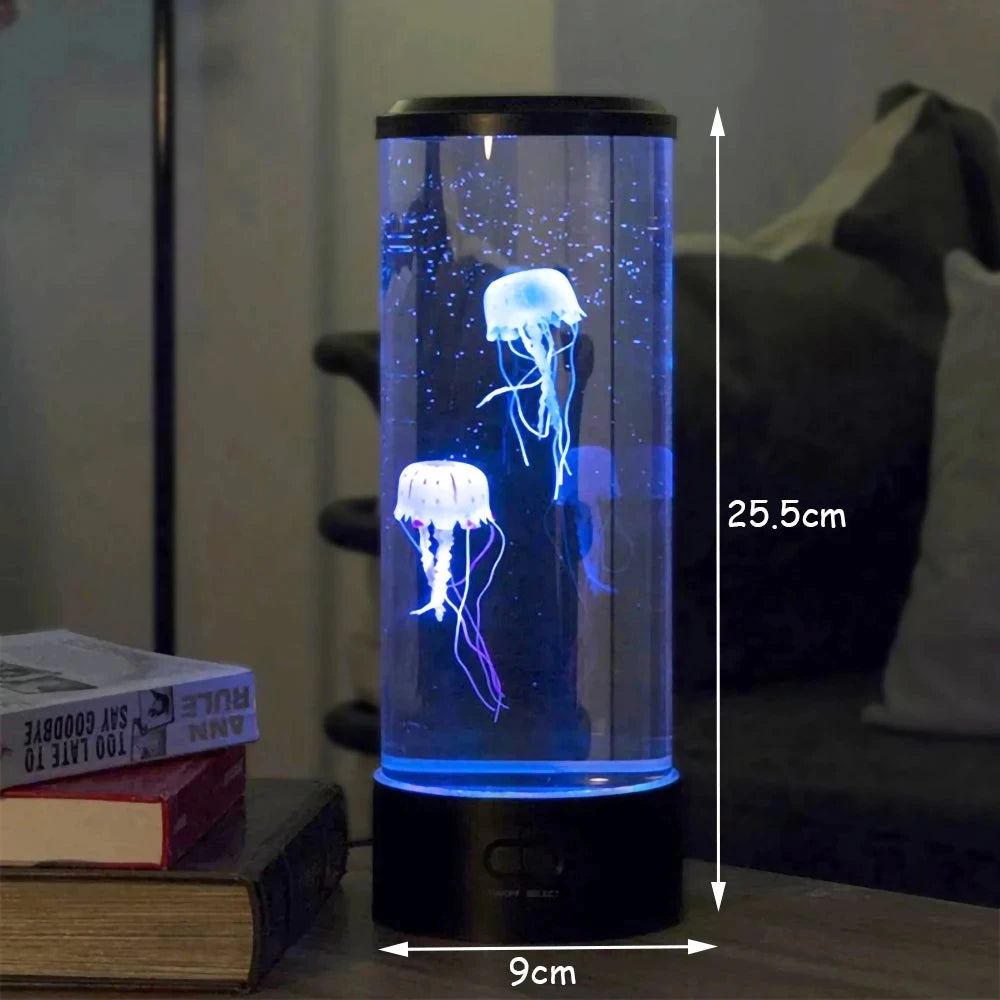 Color Changing Jellyfish Lamp, USB/Battery Powered, Table Night Light, Gift for Children, Home Bedroom Decor, Birthday Present for Boys and Girls