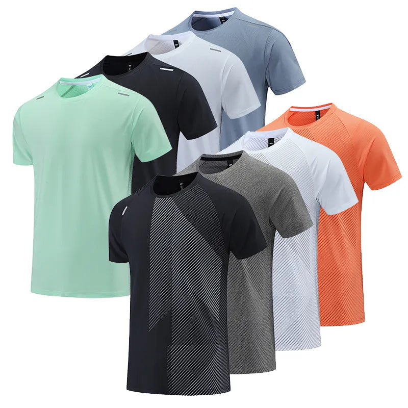Quick Dry Men's Fitness Running T-shirt - Breathable Gym Training Top