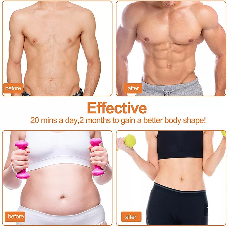 Electric Abs Abdominal Trainer EMS Muscle Stimulator Toning Belt for Home Gym Fitness and Weight Loss.