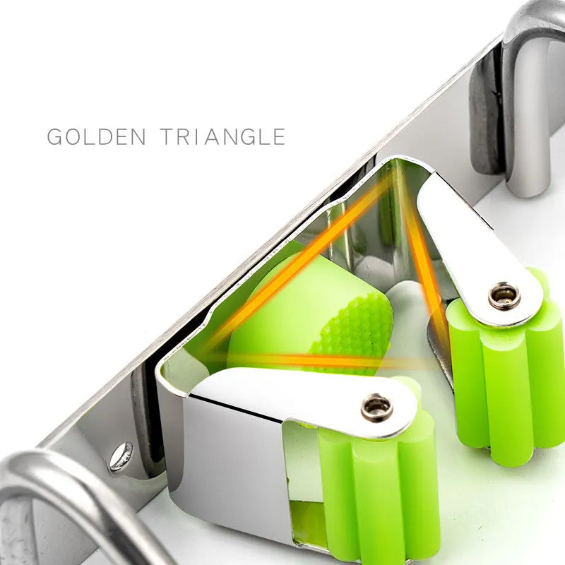 Wall Mount Mop and Broom Organizer with Stainless Steel Hooks for Kitchen and Bathroom