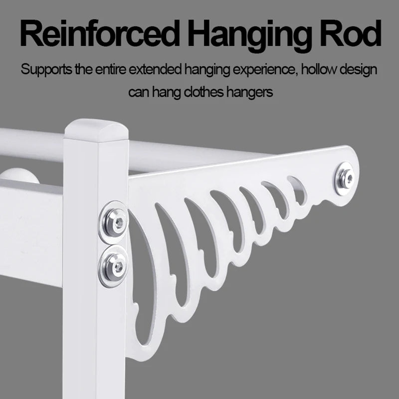 Coat Rack And Shoe Bench Bedroom Porch Hanging Clothes Rack With Shoe Changing Stool Wardrobe Clothing Household Entryway Bench