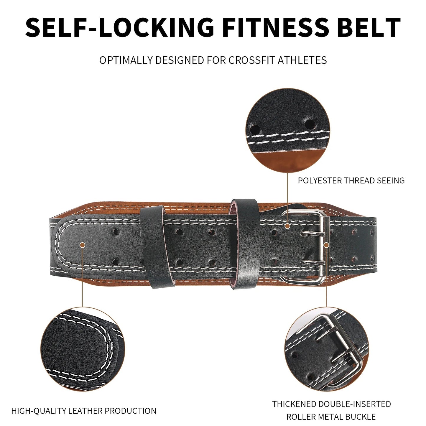 10.5cm Wide Weight Lifting Belts for Men and Women - Provides Back Support for Powerlifting, Cross Training, and Workouts.
